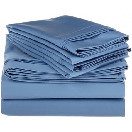 Superior  Egyptian Cotton 1000 Thread Count Solid Sheet Set  King-Medium Blue 1000KGSH SLMB